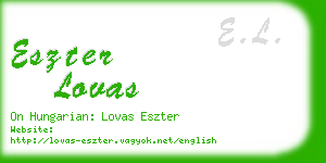 eszter lovas business card